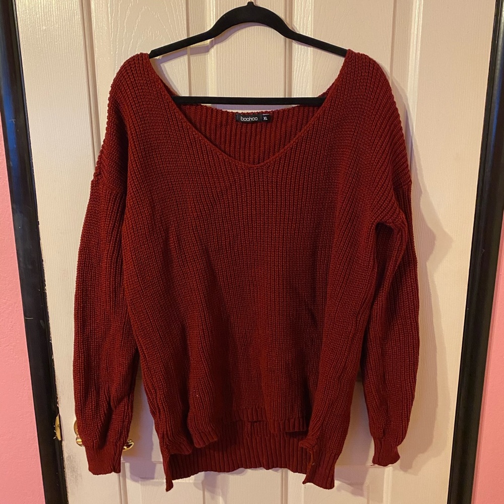 Burgundy sweater